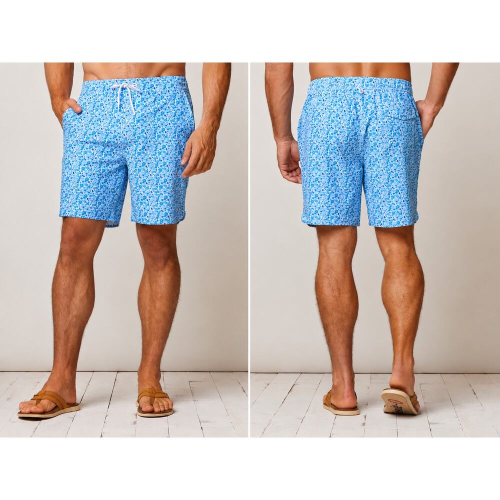 Johnnie-O Hummell Malibu Swim Trunks XL Lined Stretch Waist Beachwear NWOT